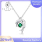 227 [BETXEU] S925 green Dolphin Necklace