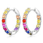 224 [BETXEU]S925 Personalized colorful circle earrings/ring/necklace/bracelet