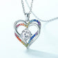 226 [BETXEU] S925 silver Rainbow love pendant necklace