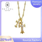 239 [BETXEU] S925 Double cross necklace
