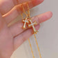 239 [BETXEU] S925 Double cross necklace