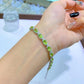 185【BETXEU】S925 Peridot green bracelet Ethnic