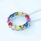 224 [BETXEU]S925 Personalized colorful circle earrings/ring/necklace/bracelet