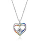 226 [BETXEU] S925 silver Rainbow love pendant necklace
