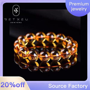 215 [BETXEU ] Authentic Brazilian Citrine Bracelet Women's