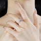 316 【BETXEU】Butterfly heart shape 2 Carat Moissanite Ring Luxurious Princess Engagement Ring