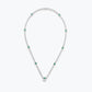 257 [BETXEU] S925 green color universal buckle necklace