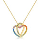 226 [BETXEU] S925 silver Rainbow love pendant necklace