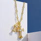 239 [BETXEU] S925 Double cross necklace