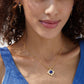 116【BETXEU】Vintage 925 Silver Necklace with Antique Textured Minimalist Layered Pendant