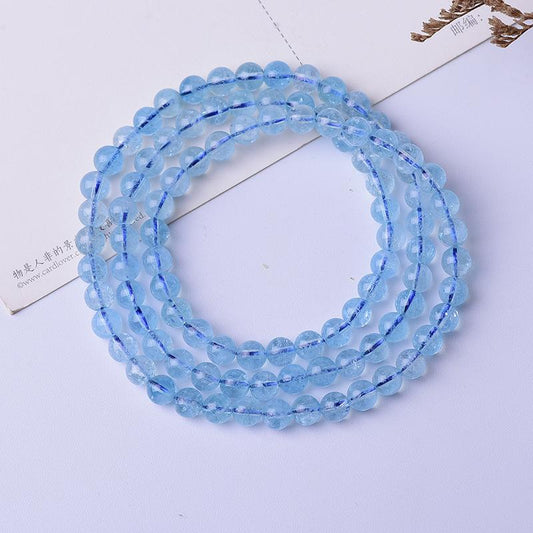 209 [BETXEU ] Crystal Collectible 7A Aquamarine Bracelet