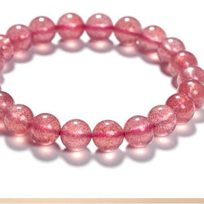 201 [BETXEU ] Strawberry crystal peach blossom stone bracelet