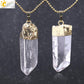 261 [BETXEU] irregular pure crystal stone necklace