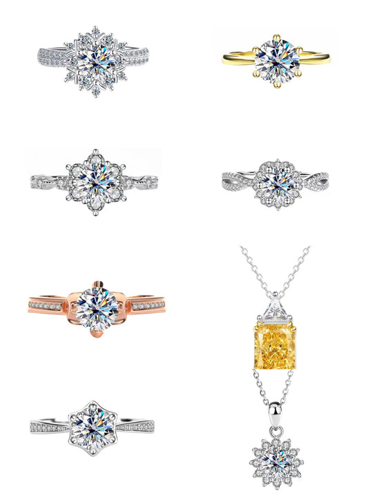 100【BETXEU】live stream special offer for new followers S925moissanite ring [one purchase one day due to limited stock]