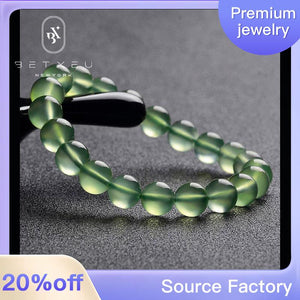 211[BETXEU ] Natural Crystal Prehnite Bracelet Ice Seed Bracelet