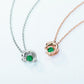 227 [BETXEU] S925 green Dolphin Necklace