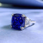189【BETXEU】S925 Royal Blue ring high carbon