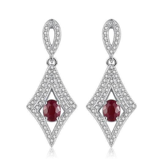 87【BETXEU】S925 White Go ld Plated Earrings Set with Vintage Burnt